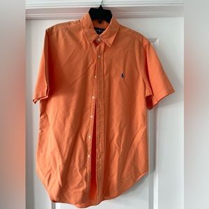 Mens Ralph Lauren Orange Linen shirt size M Excellent condition